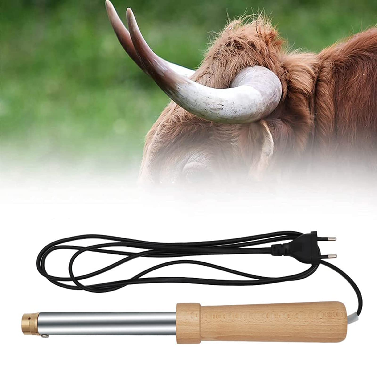 Electric Dehorner, Calf Lamb Dehorner, Heating Bloodless and Painless, Veterinary Electric Calf Iron Bloodless Fast Heating Cattle Lamb Farm Dehorning Tool