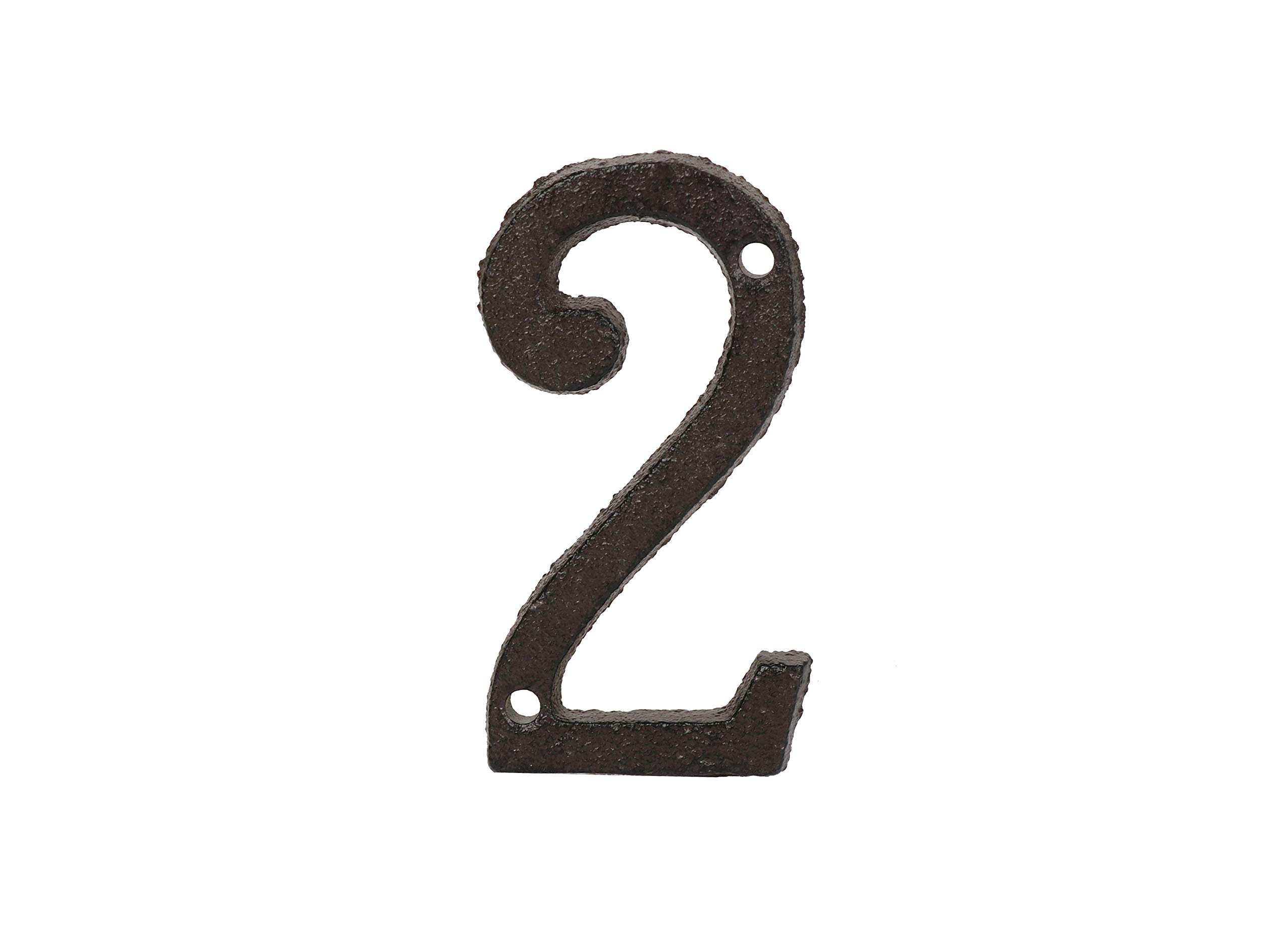 Pristine Black Small Door Number - Cast Iron (2)