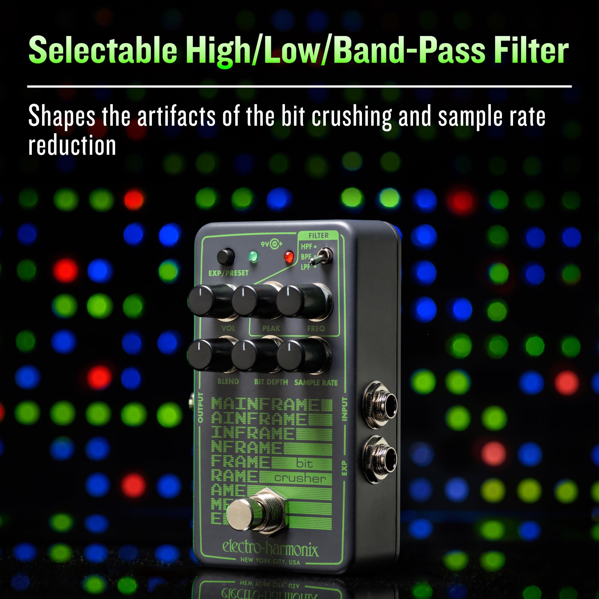 Amazon.com: Electro-Harmonix Mainframe Bit Crusher Pedal | Buzz
