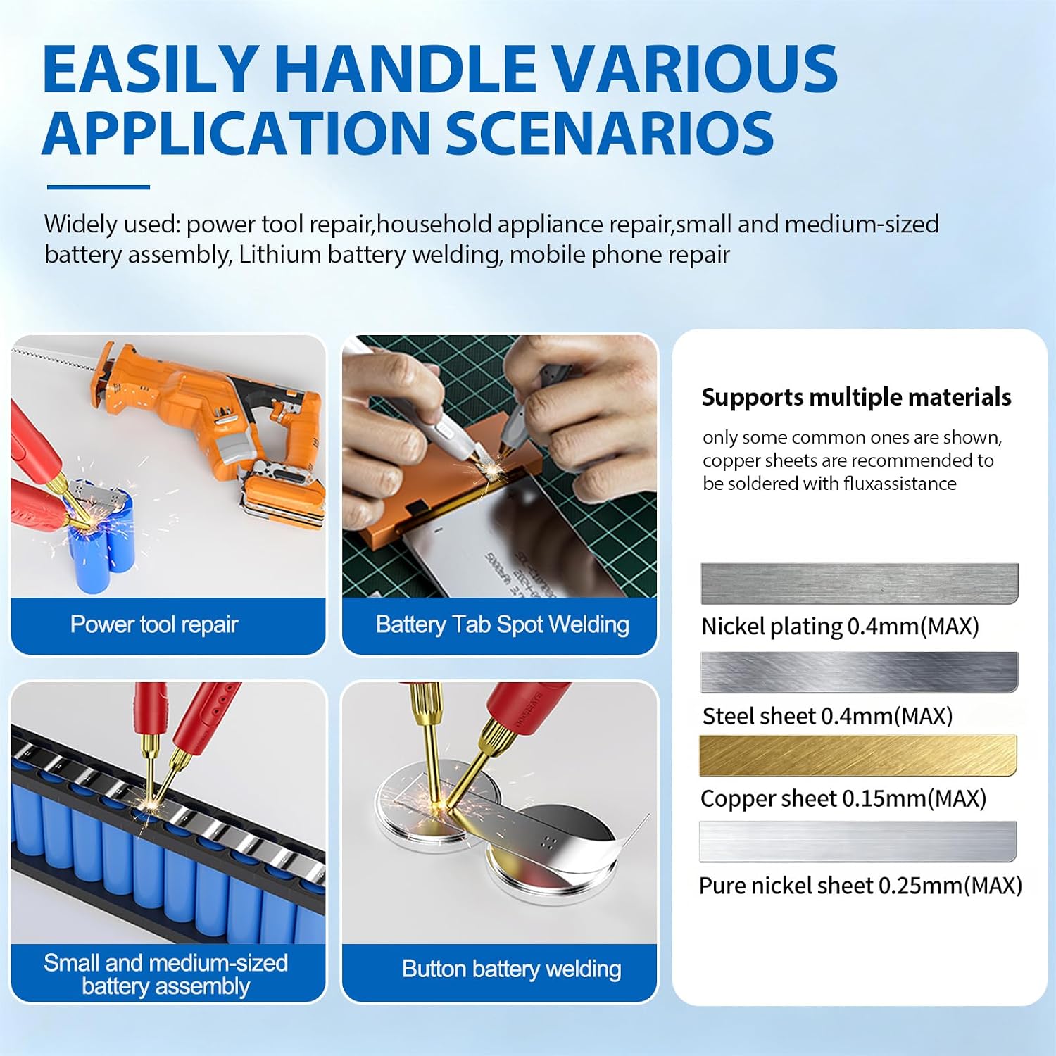 Capacitor Spot Welder,10KW Welding Machine,Automatic And Pedal Modes,Welder Machine Used for Battery Pack Manufacturing And Maintenance,Suitable for 0.15mm Pure Nickel And 0.3mm Nickel Plating