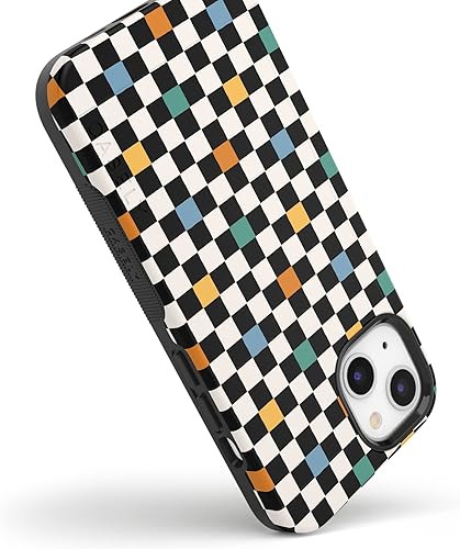 Vista 787 de Casely Funda para iPhone 13 Compatible con MagSafe Color Splash de medianoche Funda retro abstracta Color de medianoche Splash Abstracto
