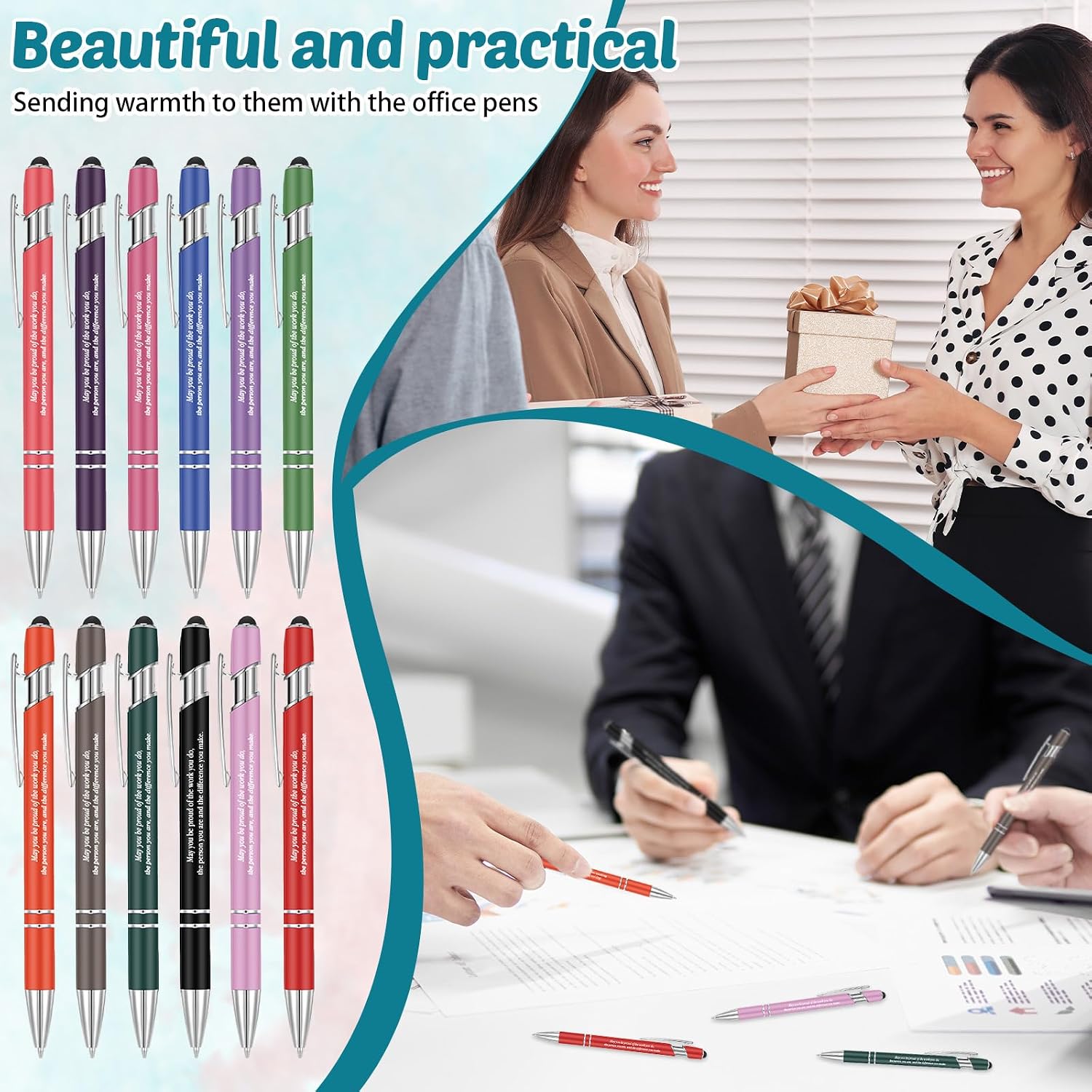 Fuutreo 12 Pcs Employee Appreciation Gift Inspirational Pen, Multicolor image 4