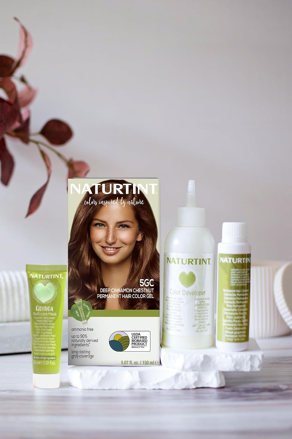 Naturtint 5GC Deep Cinnamon Chestnut Permanent Hair Color (Pack of 1), Ammonia Free, Vegan, Cruelty Free, up to 100% Gray Coverage, Long Lasting Results (Packaging may vary)