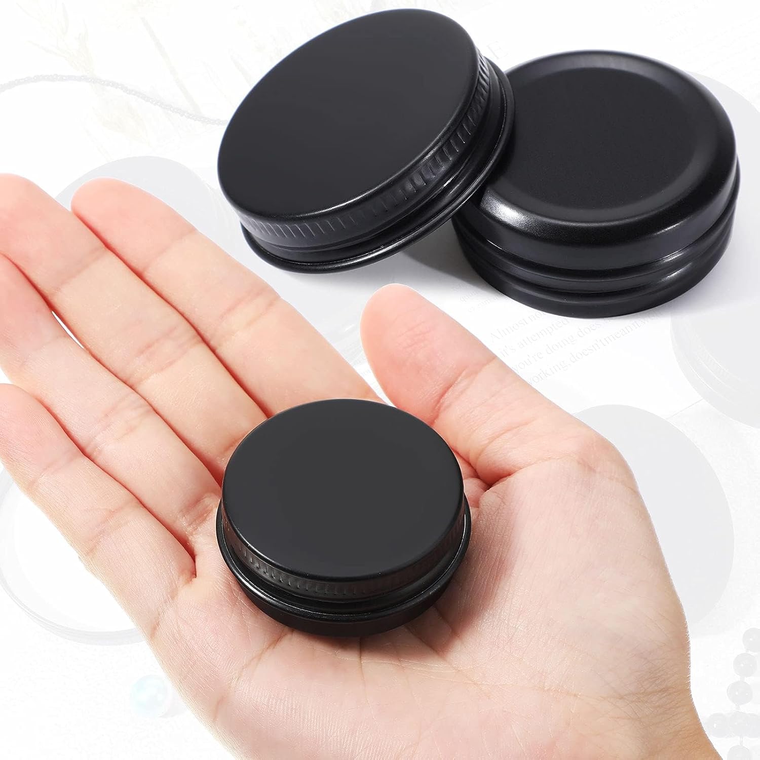Patelai 36 Pack 0.5 oz Metal Tins with Screw Lids, Aluminum Lip Balm image 3