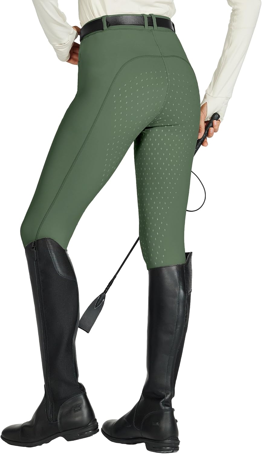 Willit Women's Horse Riding Pants Full Seat Silicone Equestrian Breeches Horseback Schooling Tights Zipper Pockets