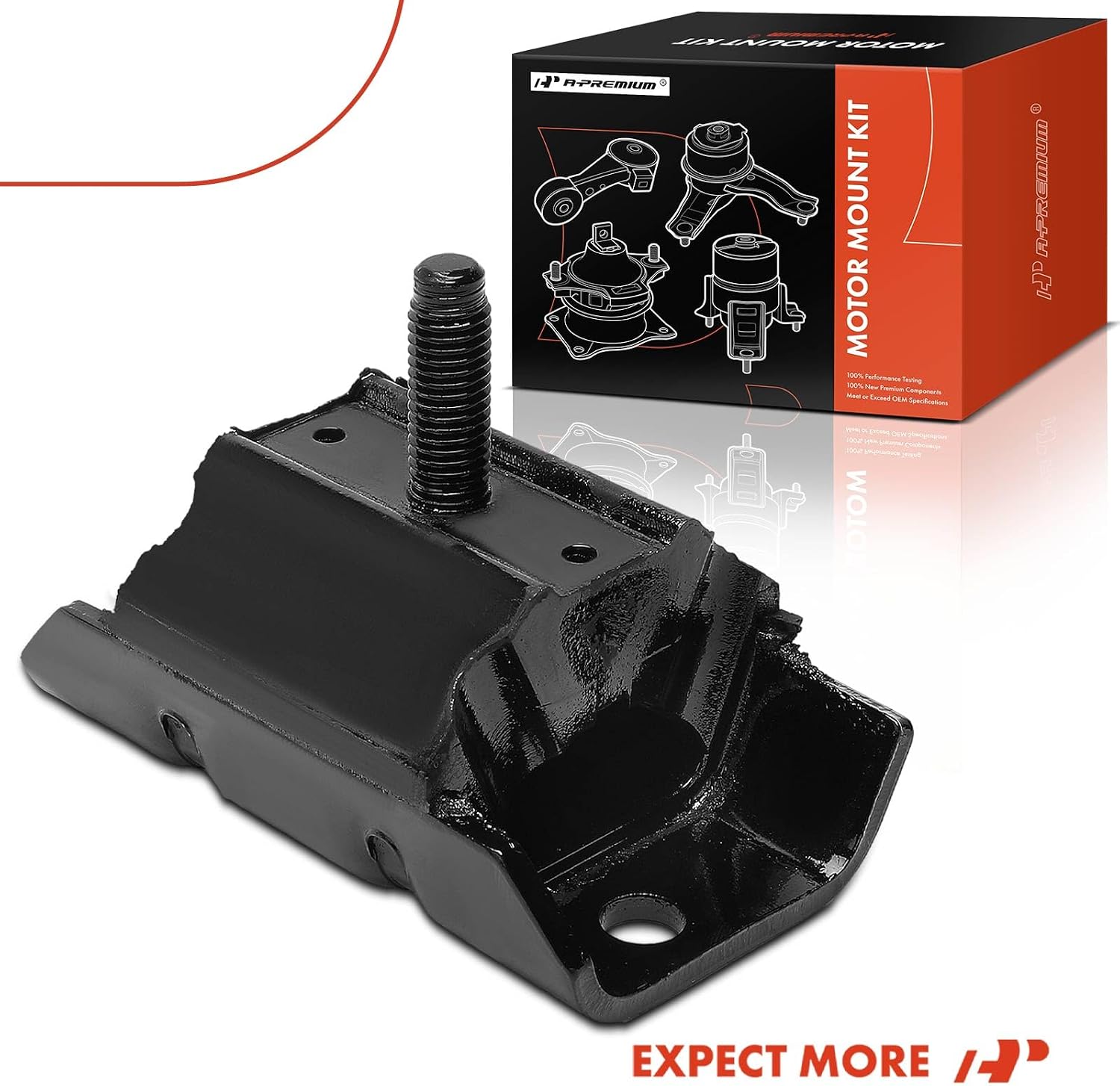 A-Premium Rear Side Transmission Mount Compatible with Chevrolet Silverado 2500 3500 HD 2011-2019 & GMC Sierra 2500 3500 HD 2011-2019, 6.0L, RWD