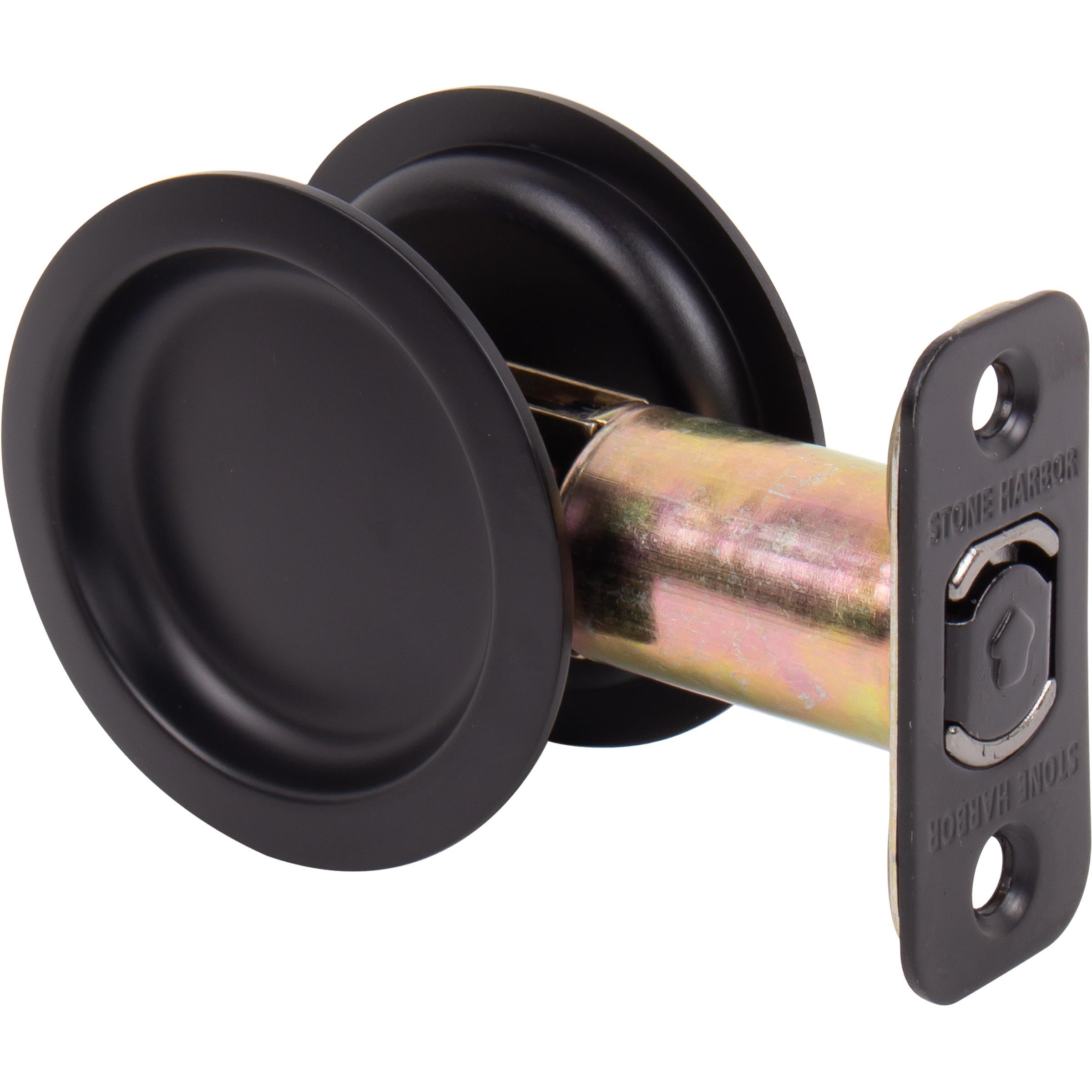 Piedra Harbor hardware, redondo bolsillo paso función de bloqueo de puerta