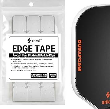 Pickleball Edge Guard Tape Pickle Ball Paddle Edge Protection Tape 3 Pack, Paddle Head Edge Guard for 12MM to 20MM Rackets, Fits Perfectly Curved Edge, Easy Application, No Wrinkling