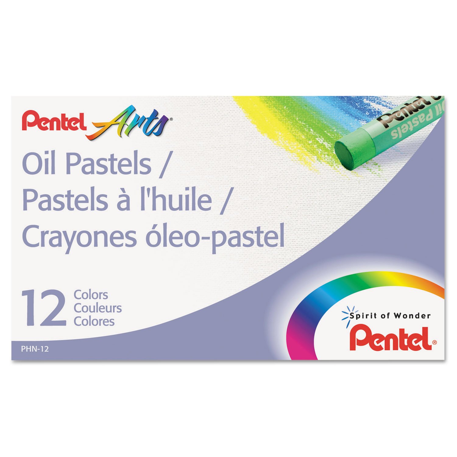 PENTEL Pastel à huile PHN4 12 pièces étui plastique