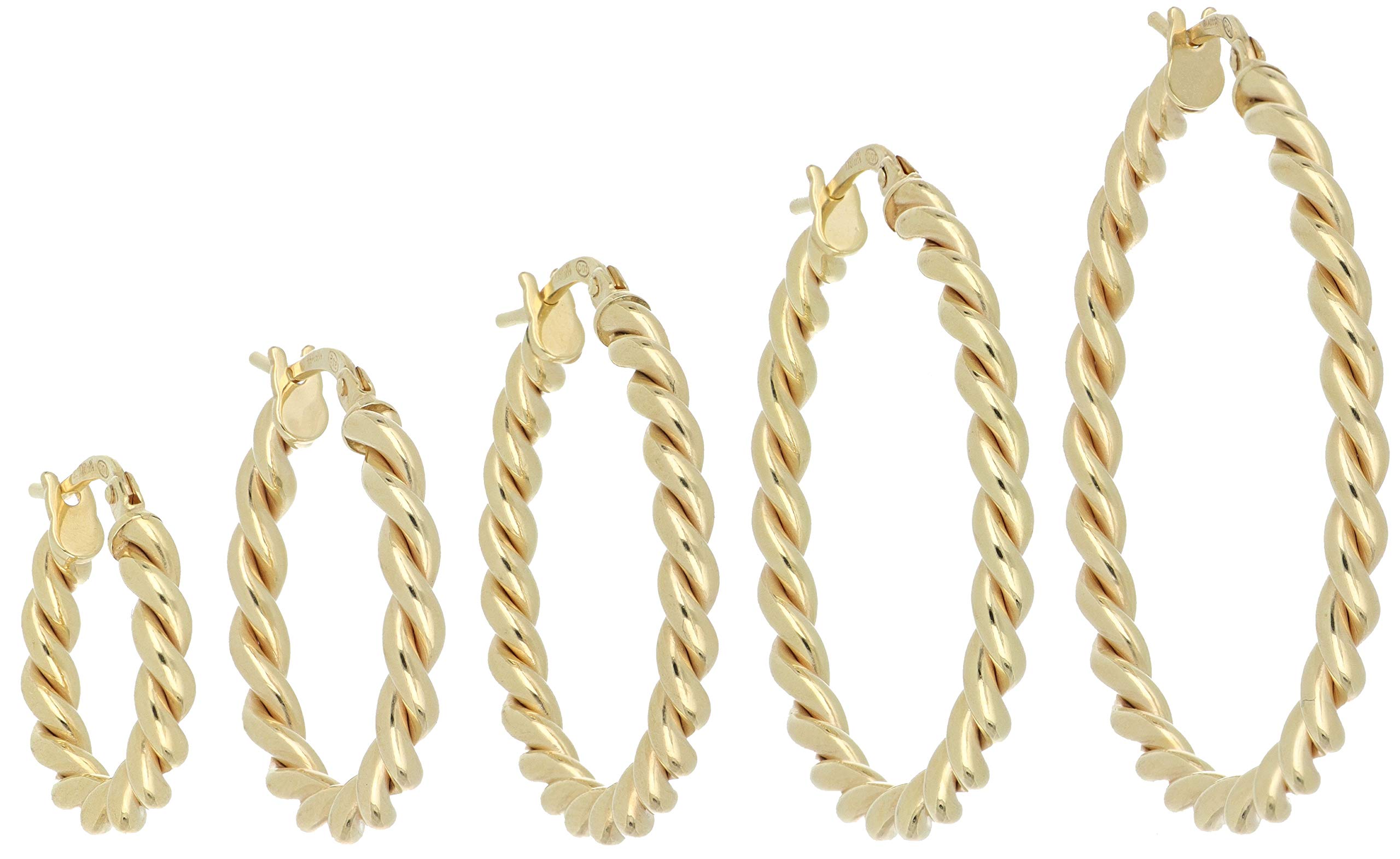 Pendientes de mujer retorcidos de la Pia