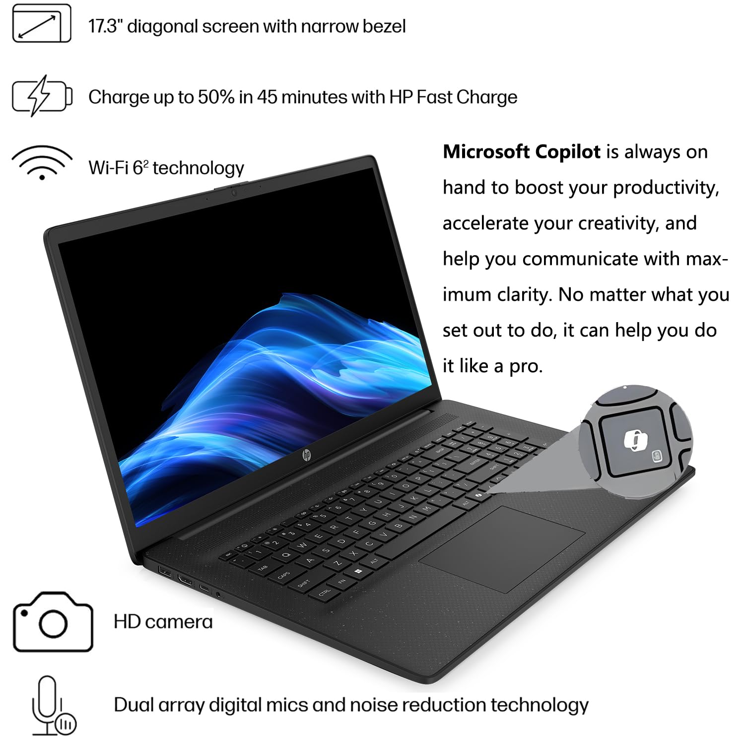Amazon.co.jp: HP 2026 17.3インチ AIノートパソコン、Intel Core