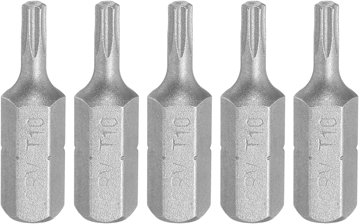 QUARKZMAN Torx Screwdriver Bits 1/4 Inch Hex Shank T10 Magnetic Head 25 mm Length CR-V Steel 6-Point Safety Drill for Repairs Electric Screwdriver Pack of 5
