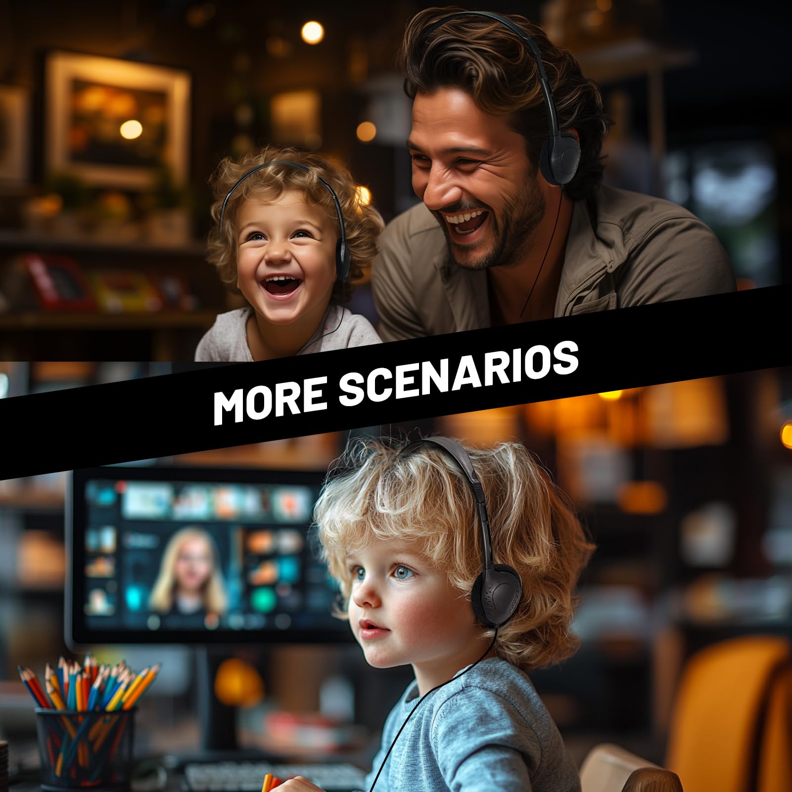 Auriculares USB-C a granel, paquete de 20 adecuados para aula, escuela, niños y adolescentes, auriculares USB tipo C compatibles con almohadilla y teléfonos inteligentes (negro)
