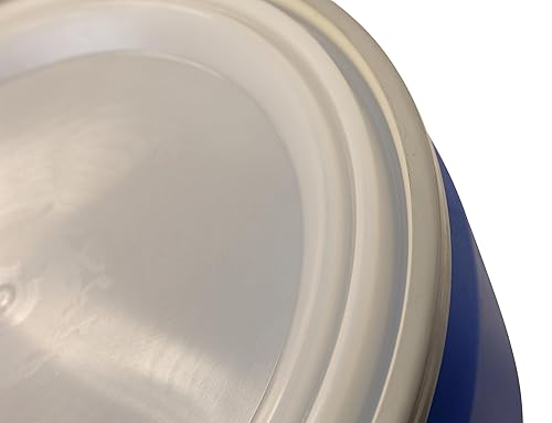 Miniatura 35 de Eagle Tambor de plástico de 55 galones con tapa, cerradura de palanca de metal, 39.1 x 23.8 pulgadas, paquete de laboratorio de cabeza abierta hecho