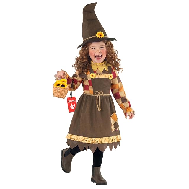Morph Disfraz Espantapajaros Niña, Disfraz Halloween Niña, 3-4 años