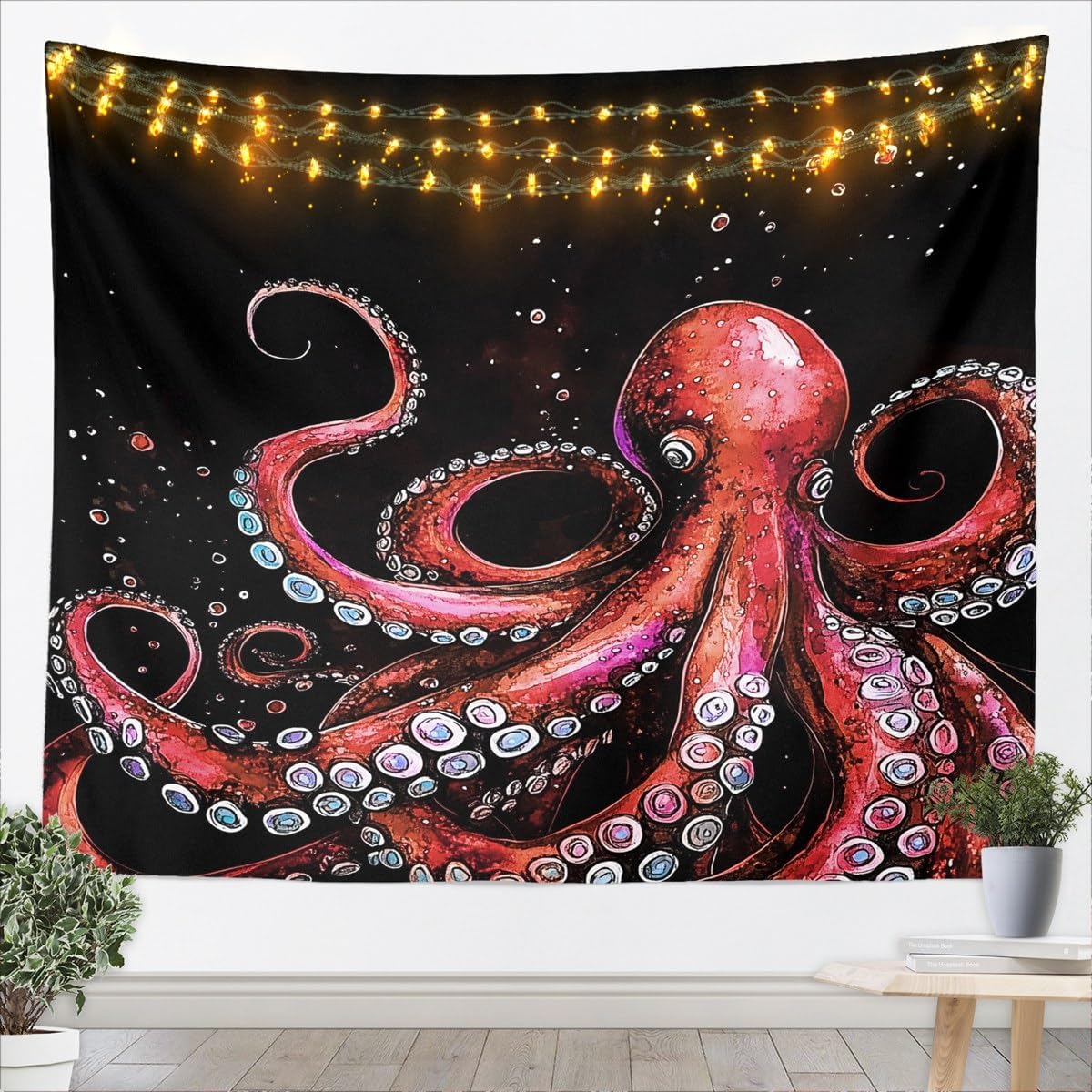 jejeloiu Kids Sea Turtle Wall Art Ocean Tapestry Boys Girls Reptile Tortoise Wall Hanging Blanket Teens Bedroom Decor Medium 59"x59" image 5