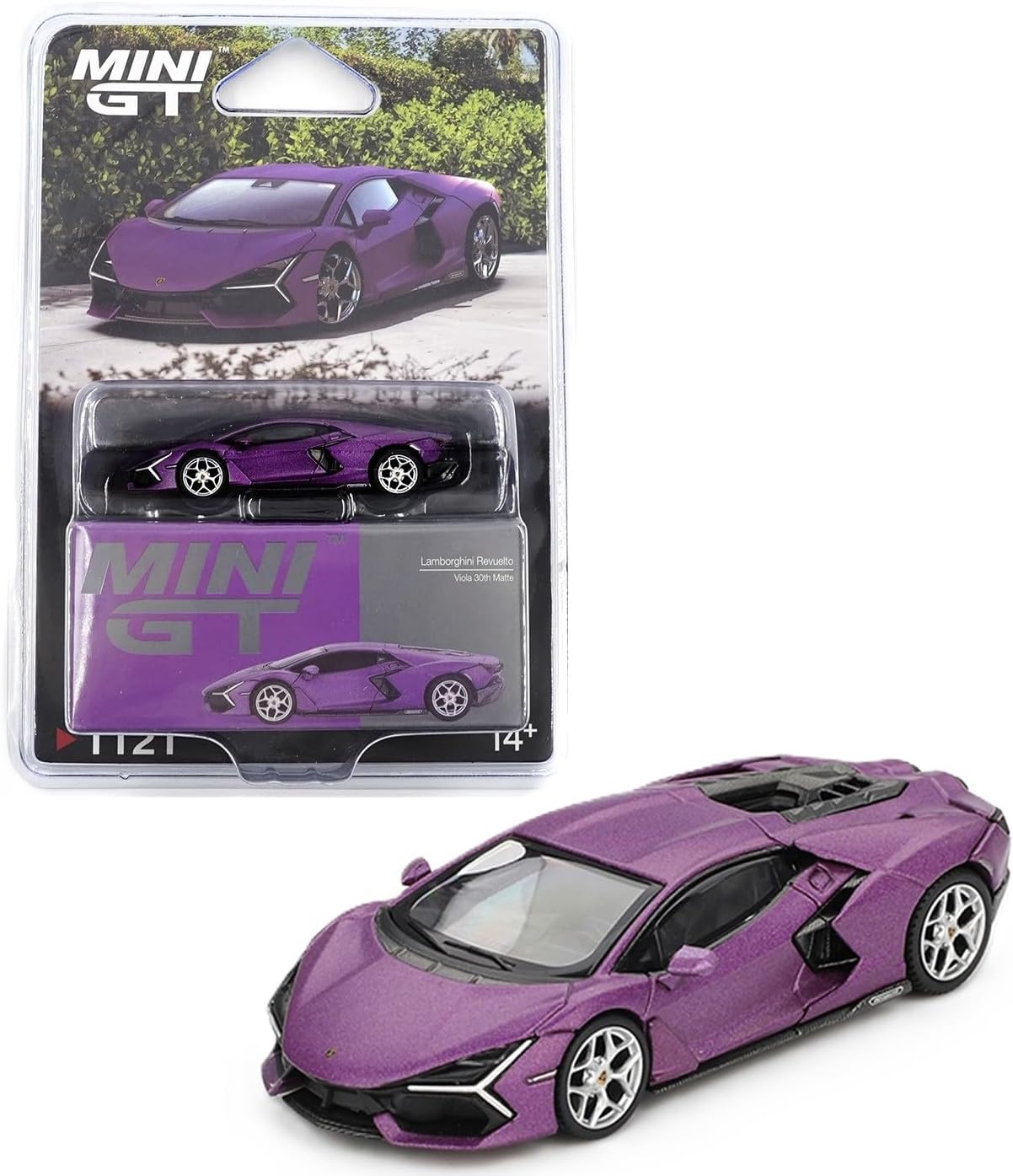 1:64 Scale Diecast Model Car Compatible with Lamborghini Revuelto Blu Eleos Limited Edition by MINI GT MGT00748