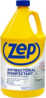 Zep Antibacterial Disinfectant Cleaner with Lemon, 1 Gallon - Kills 99.9% Germs, Cuts Grease & Soap Scum
