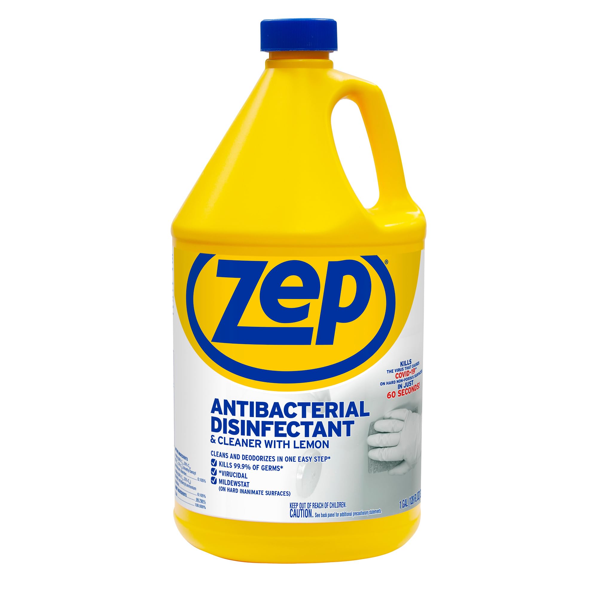 Zep Commercial 1041688 Antibacterial Disinfectant Cleaner with lemon , 1 gal Bottle