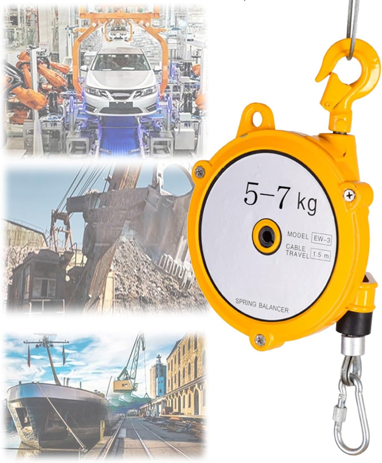 Spring Balancer, Multifunctional Load Balancer, Stretch Length 1.5 Meters, Spring Balancer with Self-Locking Function for Tools Accessories