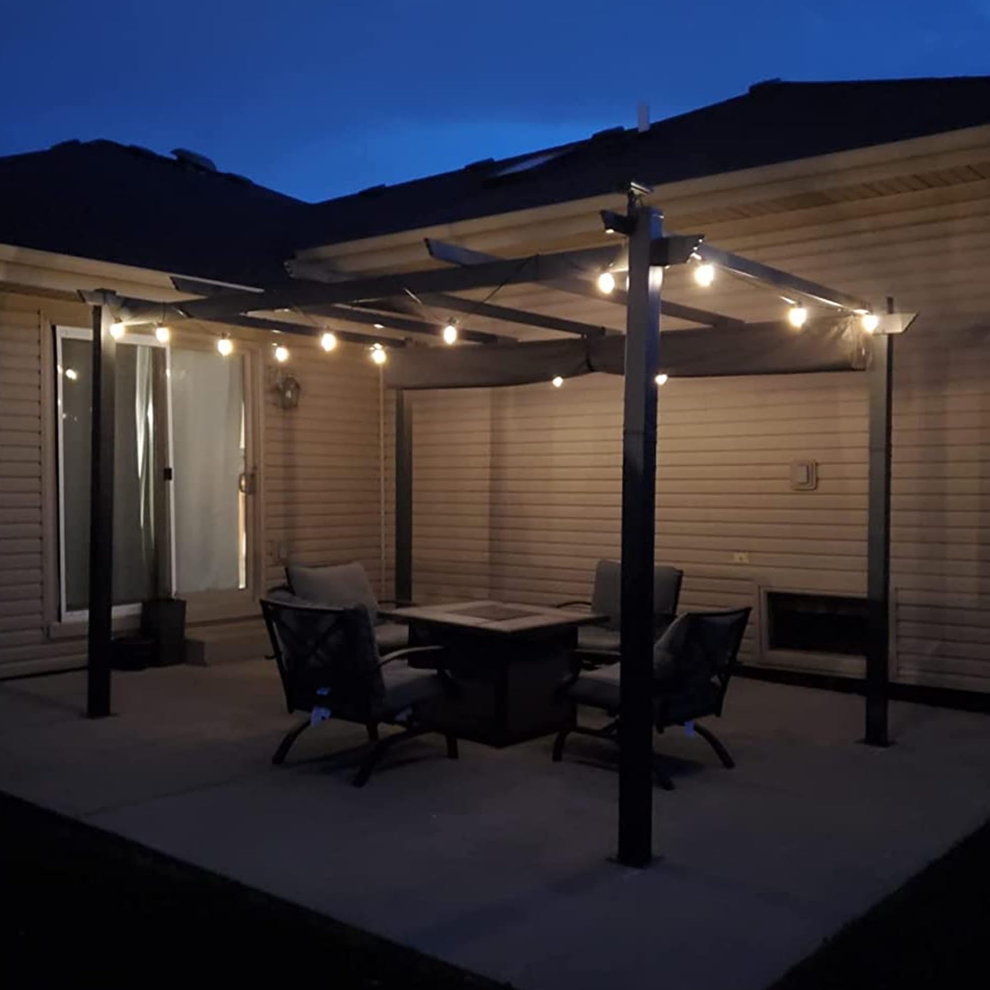 PURPLE LEAF Aluminium Pergola Wasserdicht Stabil Winterfest, Garten Pavillon mit Sonnenschutz Überdachung, UV-Schutz