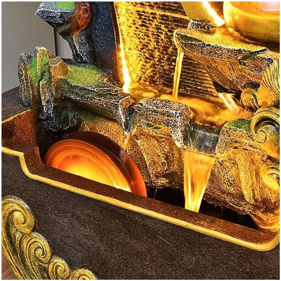 Waterfall Fountain， A Circulating Fountain for Feng Shui Wheel, Standing Floor for Living Room