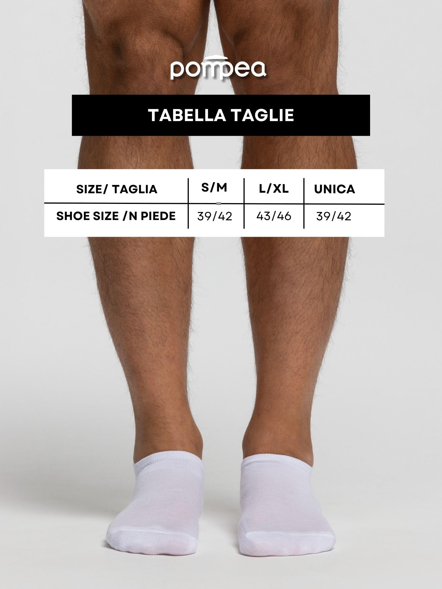 Pompea 3 Paia Calzini Uomo in Cotone, Calze Corte alla Caviglia con Punta e Tallone Rinforzati