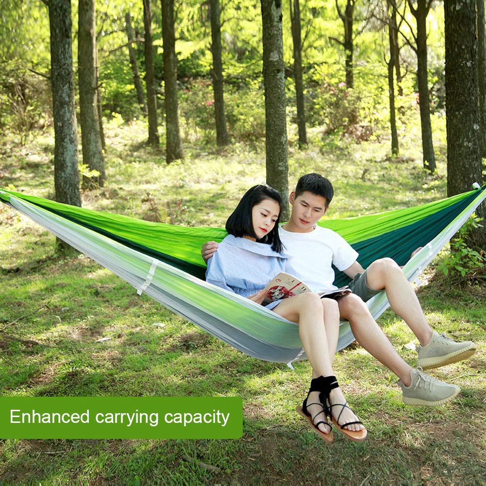 Wakects Amaca da Campeggio Amaca Portatile in Nylon 210T 260 X 140 Cm con Zanzariera Doppia Cerniera Capacità 441 Libbre Cinghie per Albero per Campeggio Viaggi Spiaggia Cortile Adulti (Zanzariera