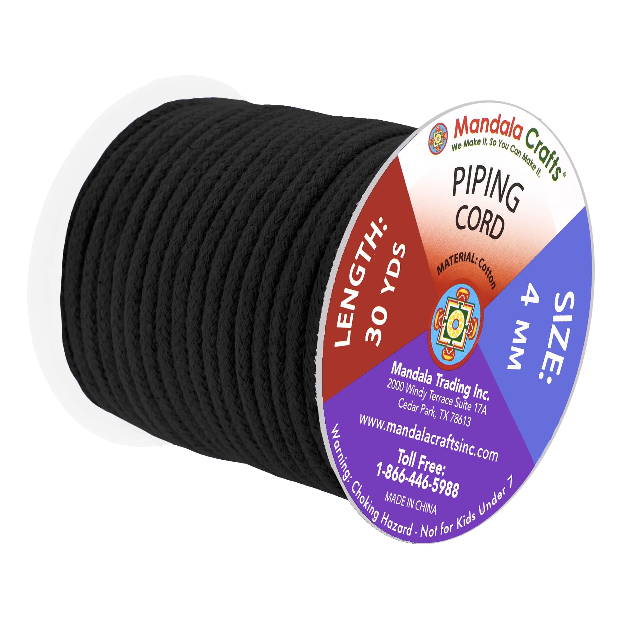 Amazon.com: Mandala Crafts 4mm Black Replacement Drawstring Cords