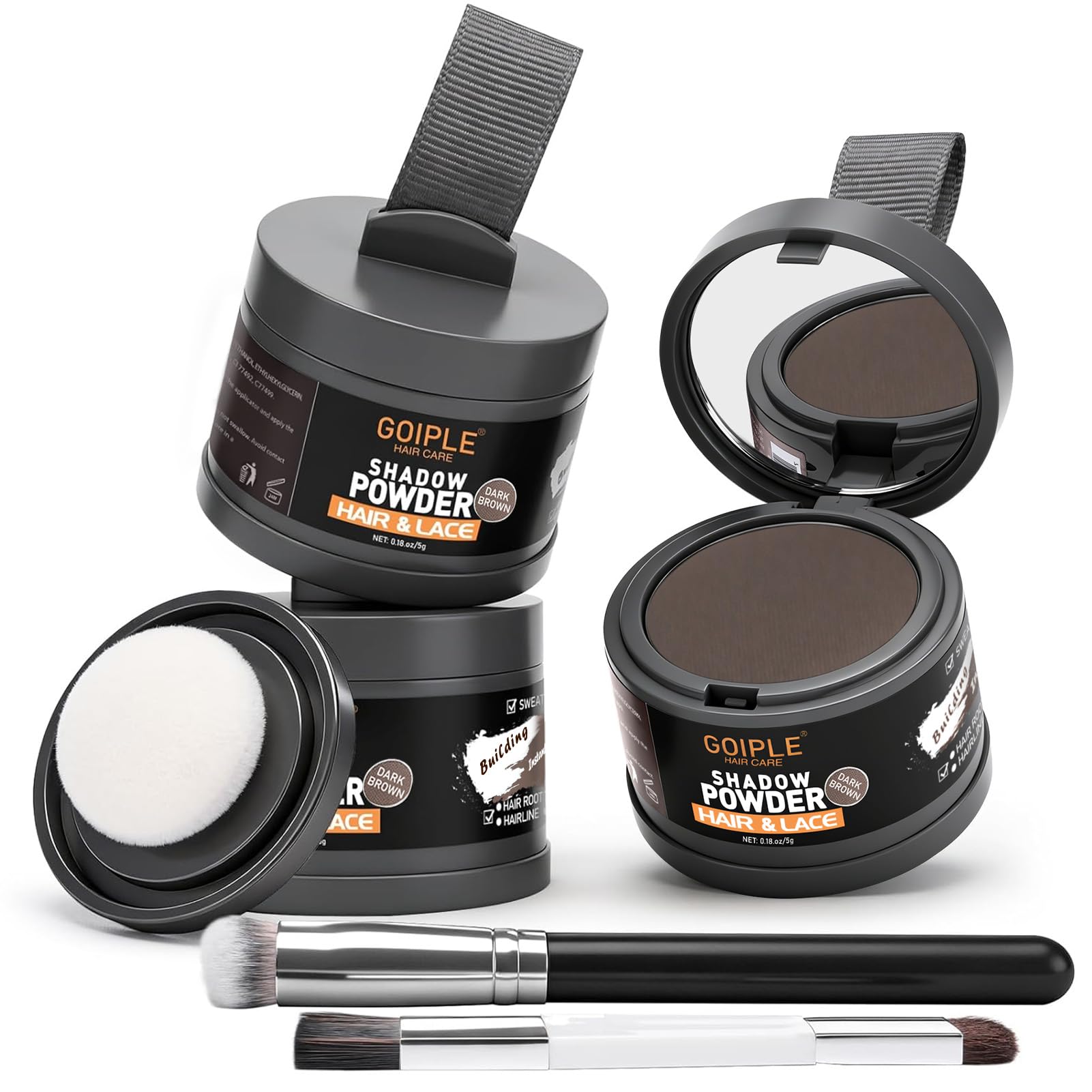 Photo 1 of lockmio Root Cover Up Powder - Dark Brown