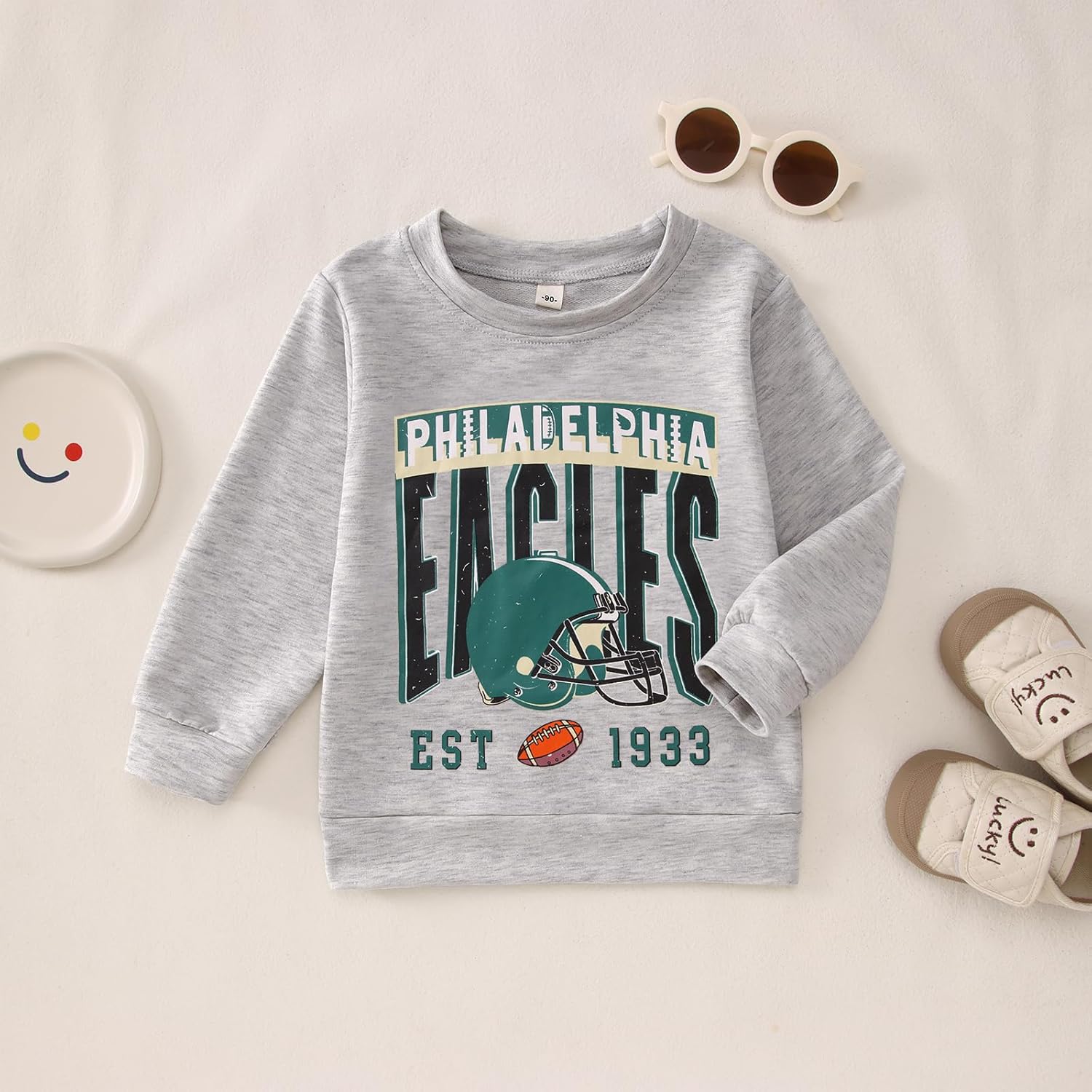 Toddler Girl Boy Football Sweatshirt Sundays are for The Birds Game Day Outfit Kids Football Fans Long Sleeve Shirt - Image 6