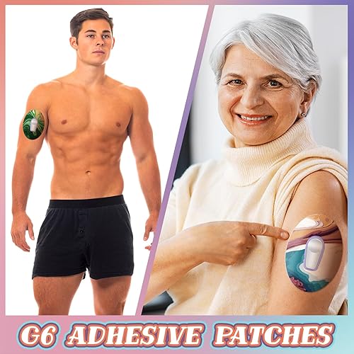 Miniatura 5 de Parche adhesivo compatible con Dexcom G6 CGM Cinta adhesiva transpirable parches adhesivos precortados Adhesivos Adhesivos Cubiertas de Sensor (10