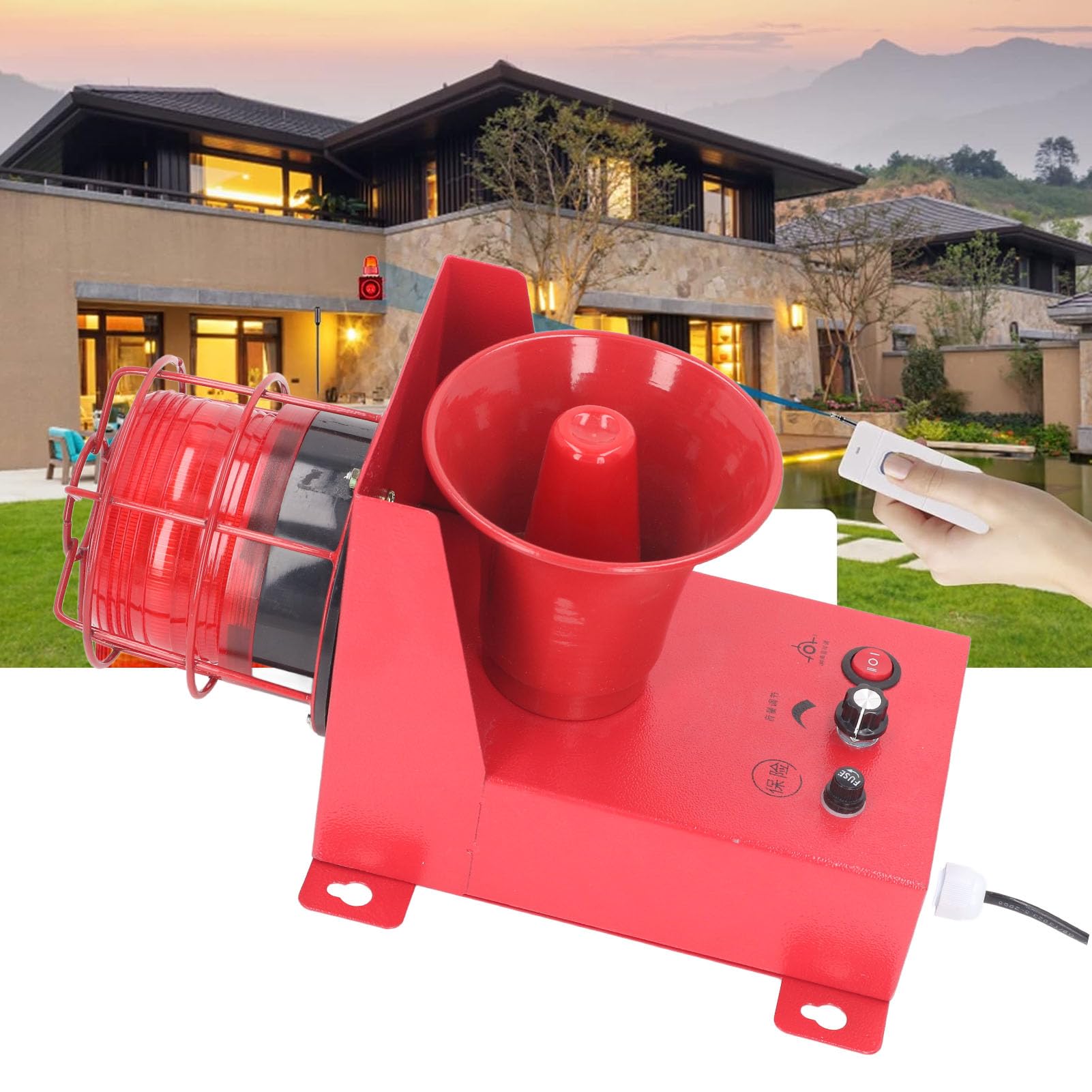 Industrieel Sirene-Alarm 130dB Hoog Decibel LED-stroboscoophoornalarm Waterdichte LED-stroboscoophoorn Helder Luid Alarm Noodstroboscoopwaarschuwingslampje Buitenalarm