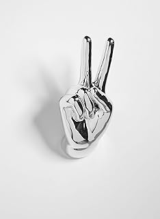 Interior Illusions Plus Silver Peace Hand Wall Mount - 9