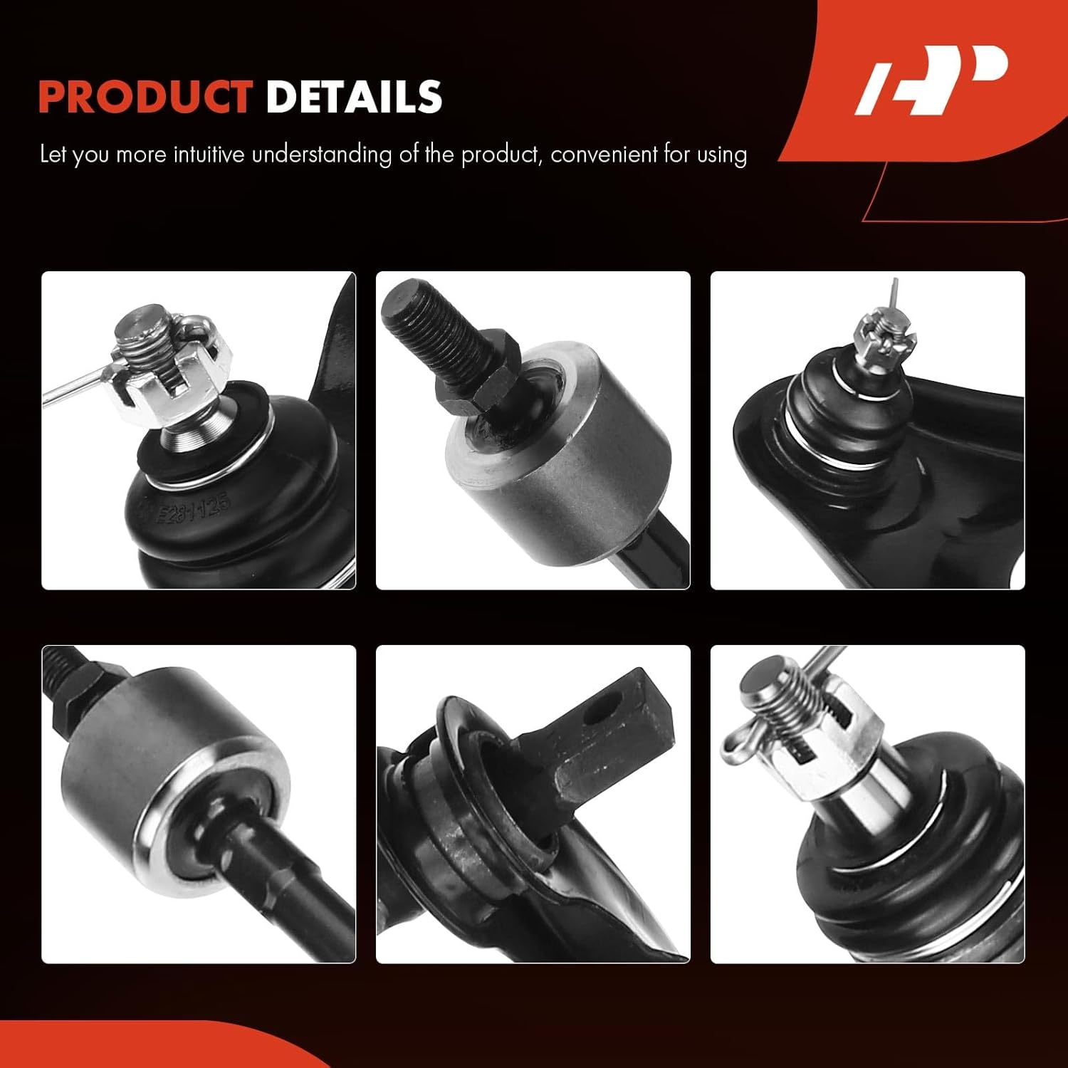 A-Premium Set of 14, Front and Rear Upper Control Arm, Sway Bar Link, Lower Ball Joint, Inner Outer Tie Rod End, Compatible with Honda Accord 1994 1995 1996 1997