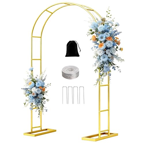 7.2FT Metal Garden Arch Trellis Arbor, Wedding Arch Stand with