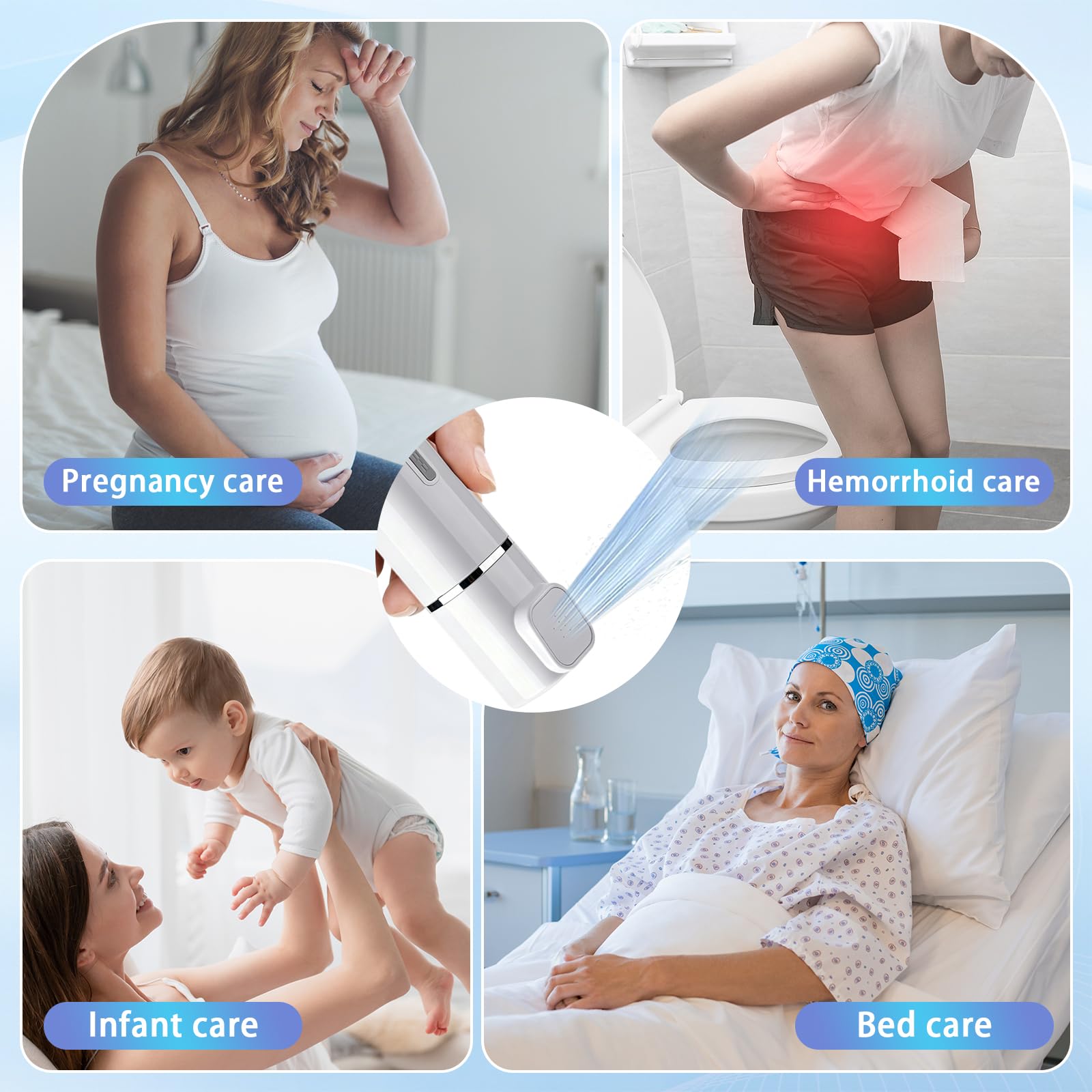 Bidet portatile da viaggio – Bidet elettrico ricaricabile portatile da viaggio per donne e uomini, impermeabile, bidet da viaggio per postpartum e igiene personale