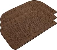 Vista 12 de COSY HOMEER alfombras de cocina antifatiga de 32x20 pulgadas, hechas de 100% polipropileno, semirredondas, antideslizantes y lavables a máquina, 2