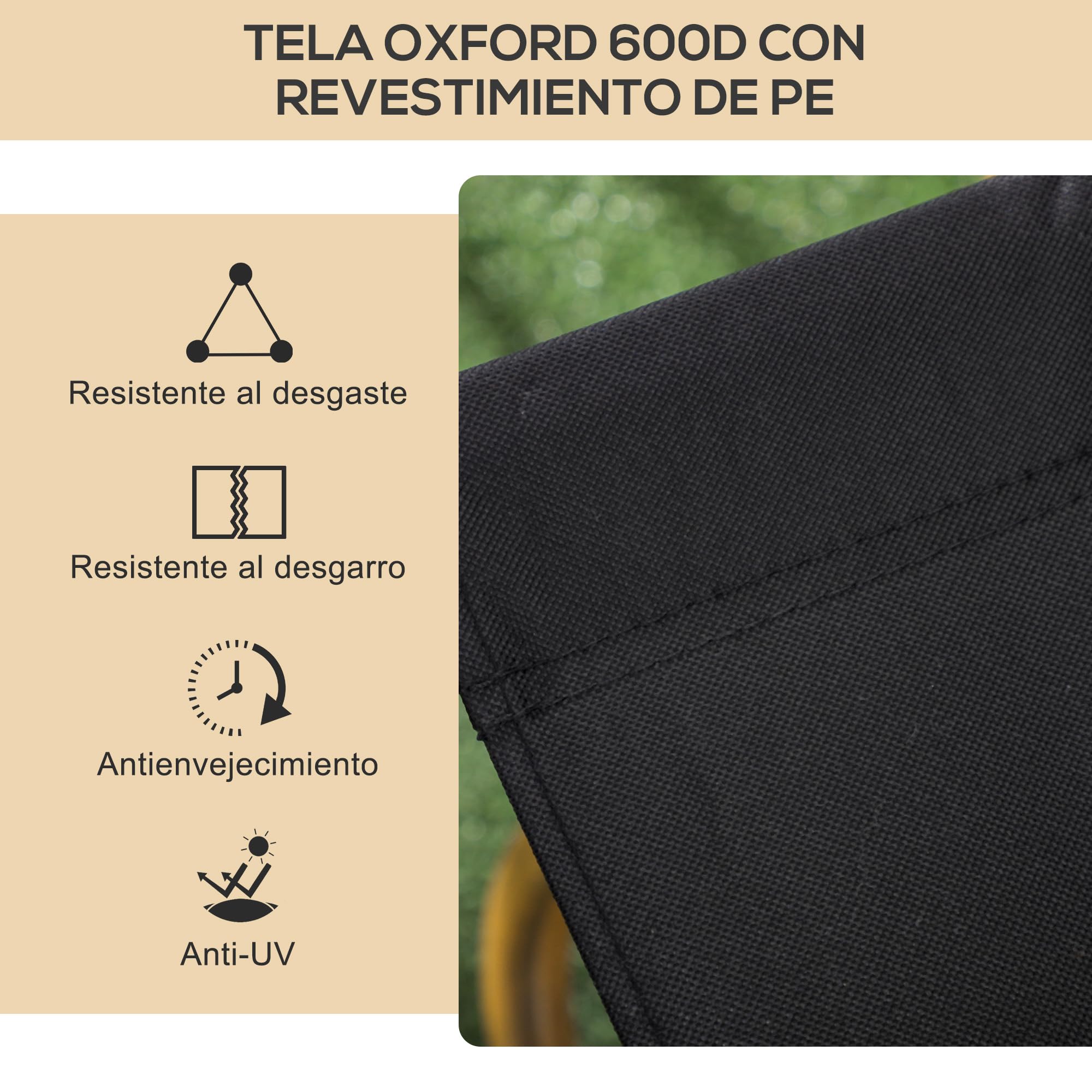 Outsunny Pack de 2 Sillas Plegable de Camping, Sillas de Camping Portátil con Reposabrazos y Estructura de Acero, Silla para Pesca, Jardín, Terraza, Negro