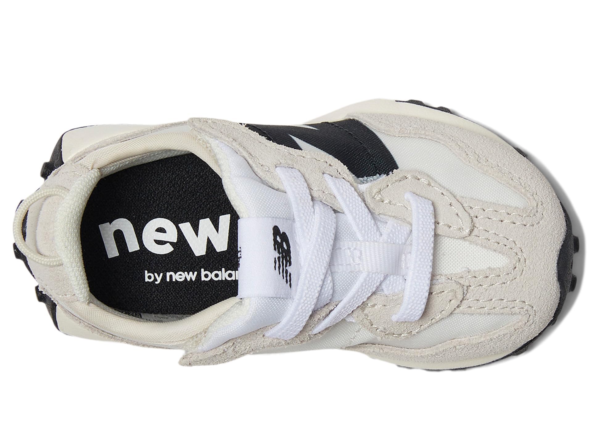 New Balance Girls 327 New-B Hook & Loop (Infant/Toddler) Sneaker, Silver Birch/Black, 6