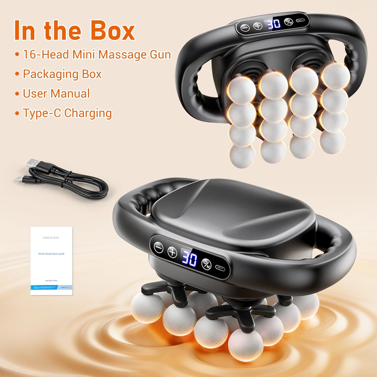 16 Mini Head Massage Gun, Valentine's Day Gifts, Portable Massager for Muscle Pain Relief, Neck Back Shoulder Legs, Quiet Deep Tissue Massager for Home Office, Ideal Gift for Women & Men