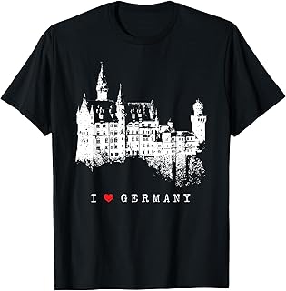 Neuschwanstein Castle Lover Vintage Bavaria I Love Germany T-Shirt