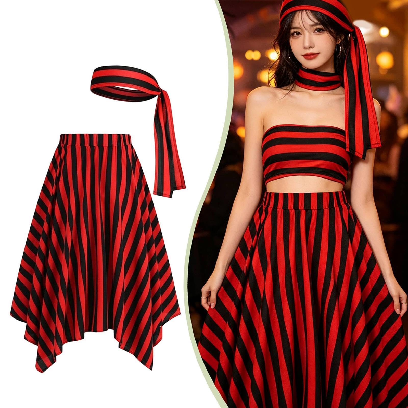 Gonna da Pirata da Donna, Costume da Pirata per Feste, Compleanni E Spettacoli, XL
