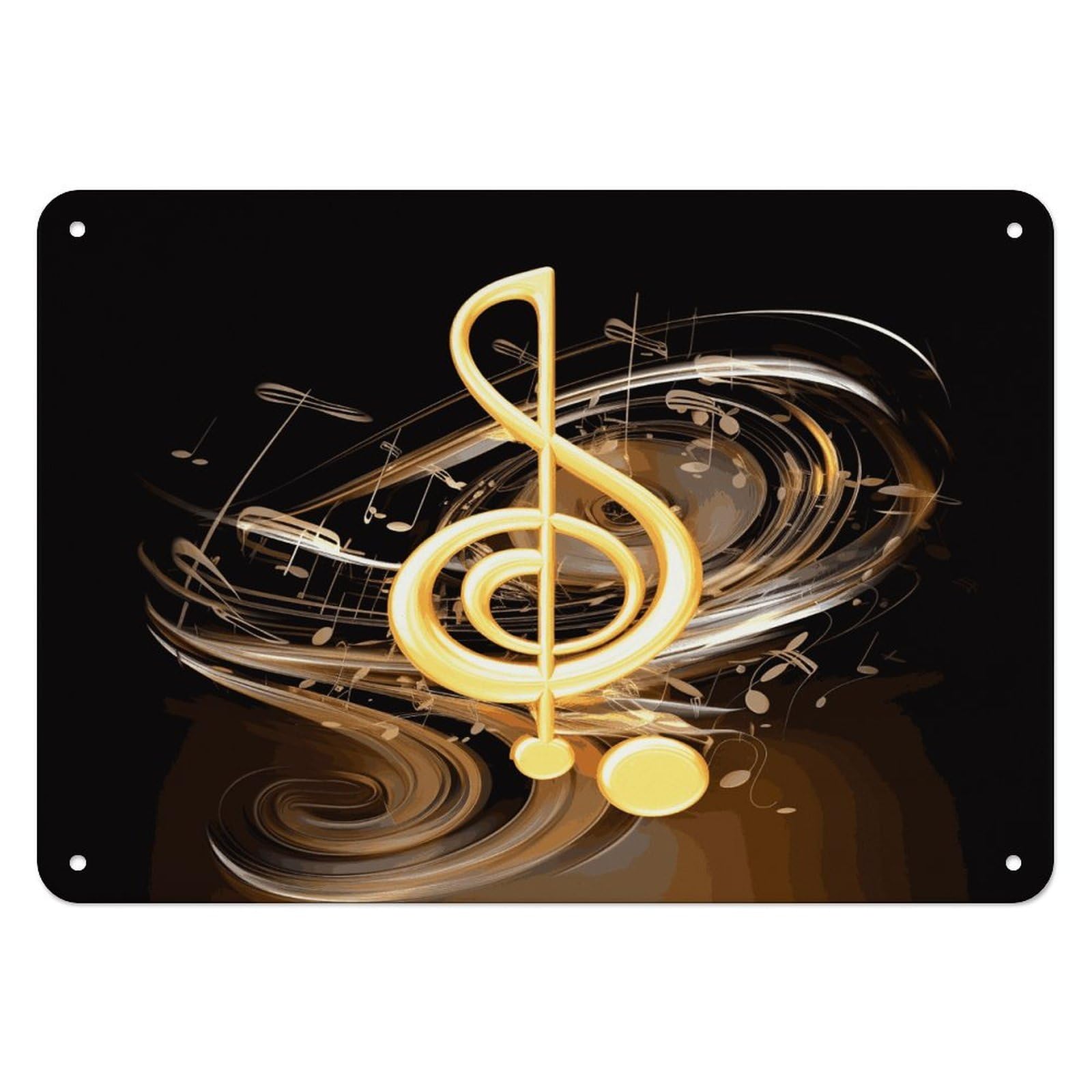 Fekiloot Style Music Note Wall Decor Iron Painting Metal Sign