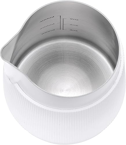 Miniatura 3 de Normcore Jarra de leche sin mango con boquilla redonda - Jarra de vapor para espresso - Jarra de espuma de leche de acero inoxidable 188 -