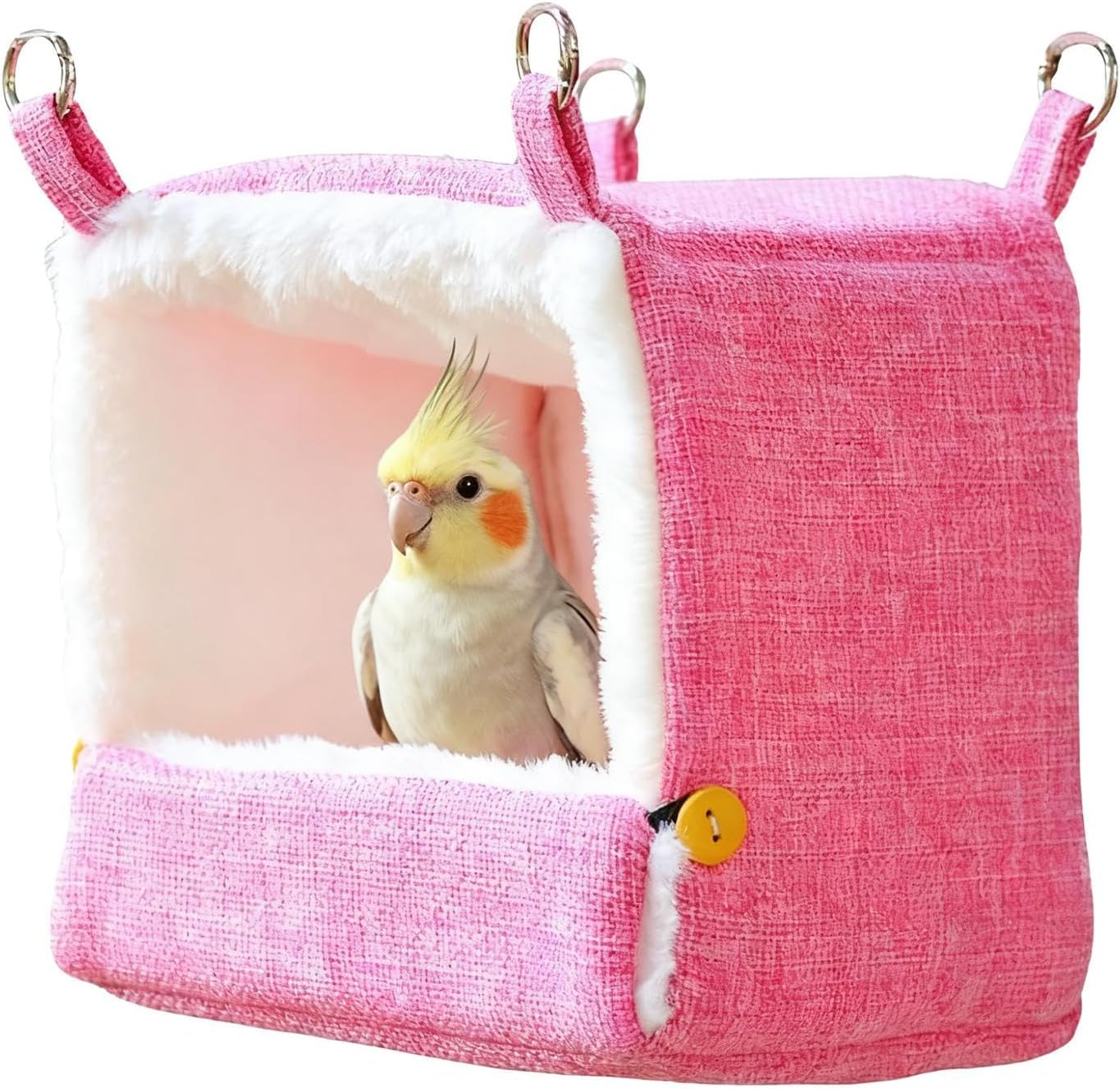 Heated Bed - 5 Levels USB Adjustable Warmhouse Temperature Control Function Cosy Plush Cabin Hammock | Birds Cockatoos Rosellas Caiques Hamsters Pets Indoor