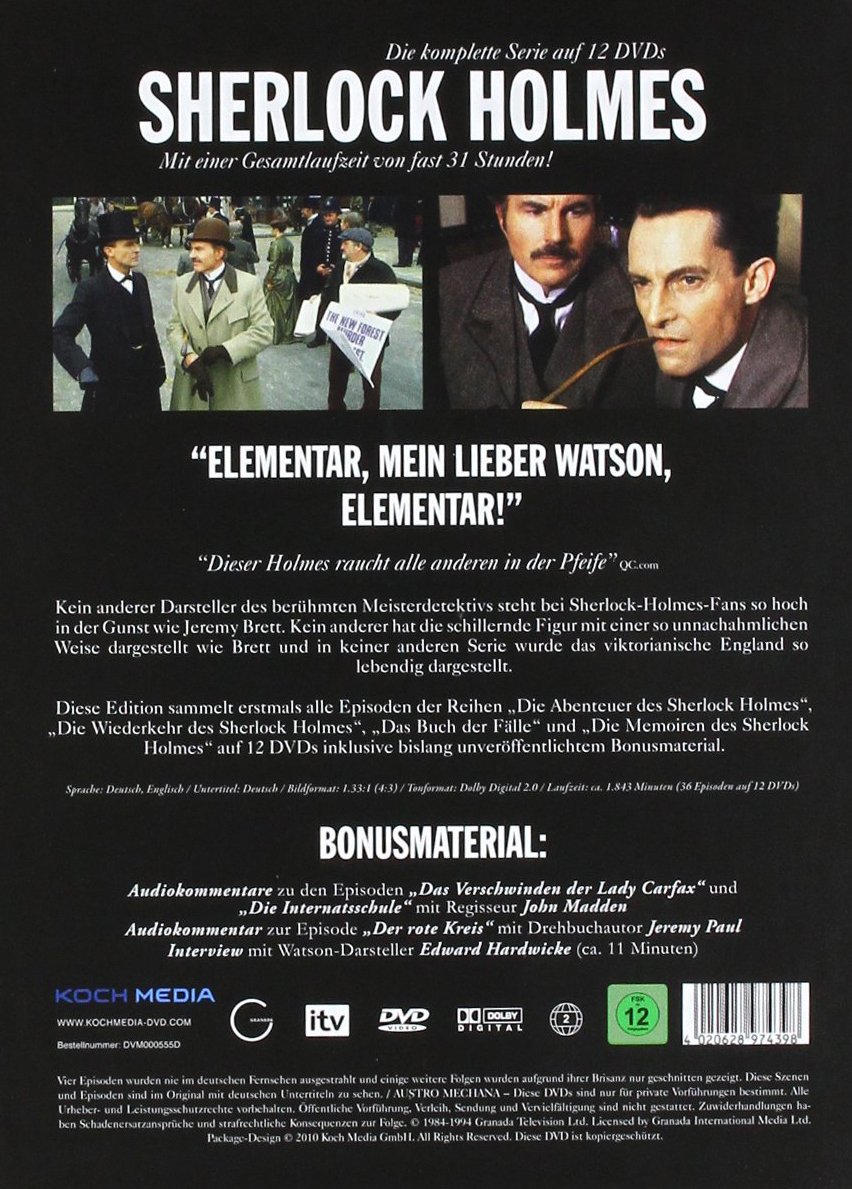 Sherlock Holmes - Die komplette Serie [12 DVDs]