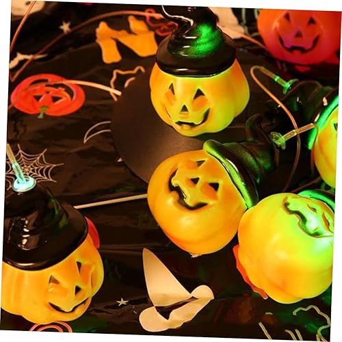 Miniatura 9 de Lámpara de carillón de viento de calabaza alimentada por energía solar Luz LED para decoraciones de Halloween