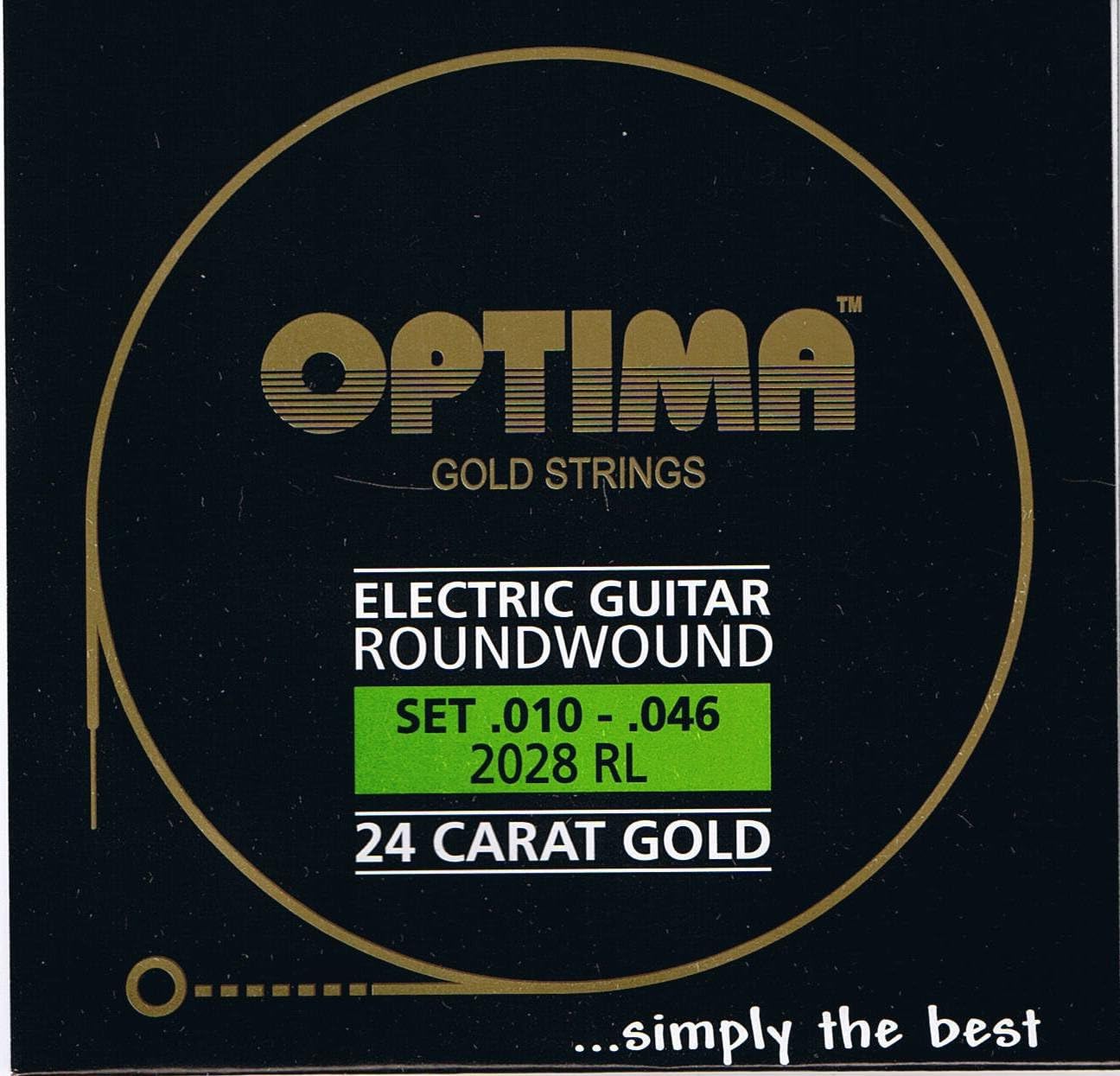 Optima 24 K Gold Plated Electric Guitar Strings .010-.046