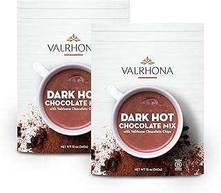 Premium Dark Hot Chocolate Mix. Rich Smooth & Full of Dark Chocolate Flavor. Dark Hot Chocolate Cocoa Powder with Cream, Almond, or Oat Milk for a Completely Satisfying Beverage 12oz (2 Pack)